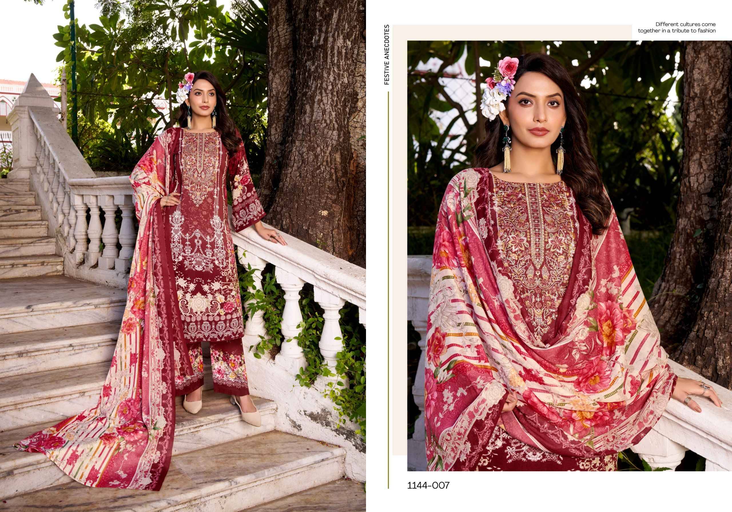 MAHIRA VOL 9 by ROMANI 1144 Series Beautiful Festive Suits Stylish Fancy Colourful Casual Wear & Ethnic Wear Soft Cotton Print Dresses At Wholesale Price